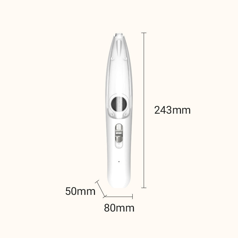 Pets Paw Trimmer with Powerful Suction Vacuum, Cordless Pet Grooming Kit with Hair Collection, LED Light, Low Noise, Small Dog Clippers for Face, Paws, Ears, Eyes, Feet