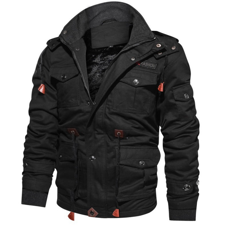 🔥 LAST DAY PROMOTION - 50%OFF 🔥Men's Winter Drawstring Cotton Military Driver Jacket - Comfort and Style Combined