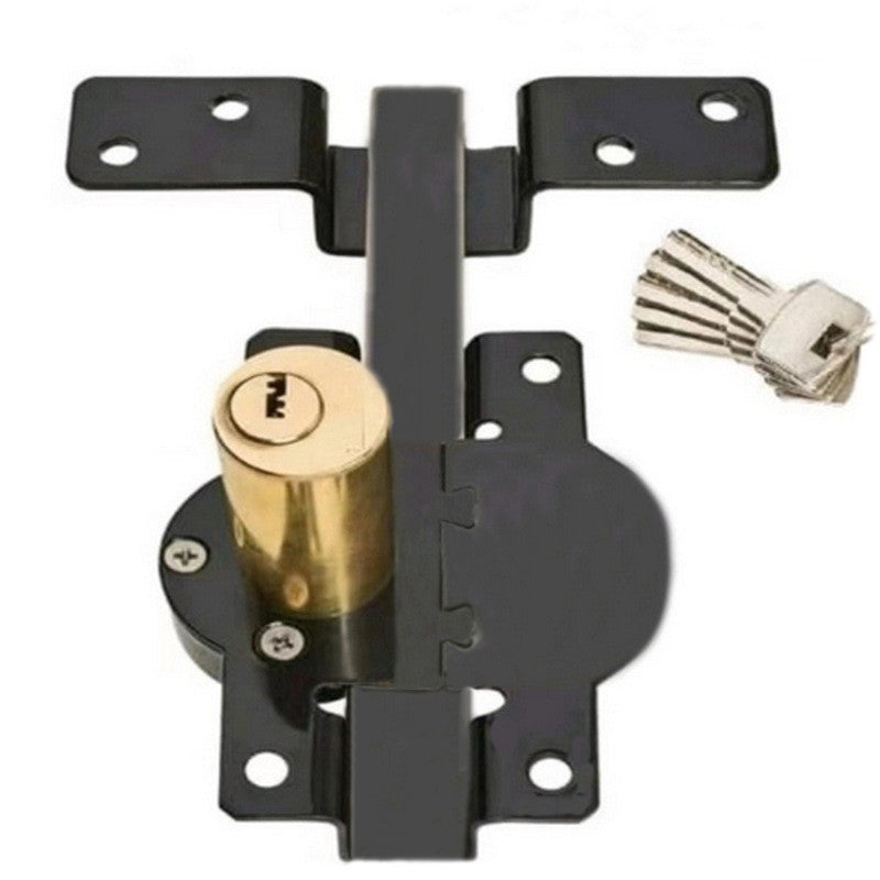 💎 50% RABATT! 💎 Doppelseitiges Hoftor-Schloss 50/70 mm – Robustes Eisenschloss mit Langriegel & 5 Schlüsseln für Innen & Außen 🔒🚪