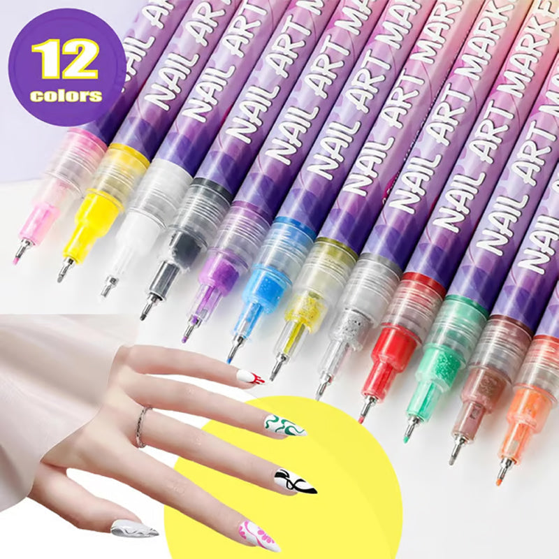 🔥Last Day Promotion 50% OFF🔥✨12 Colors Nail Art Pens Set