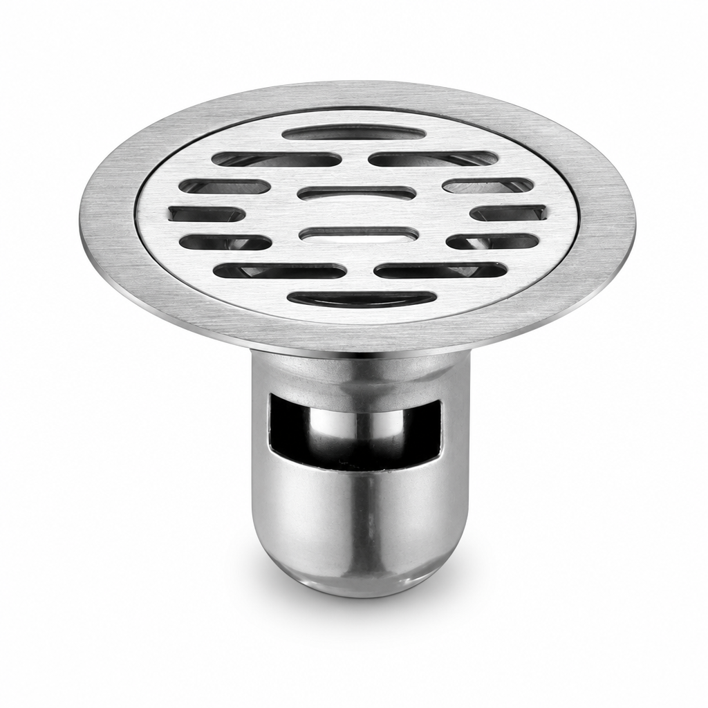 🔥50% OFF LIMITED TIME🔥Brushed Stainless Steel Round Floor Drain with Deodorizing Core for Bathroom and Washing Machine