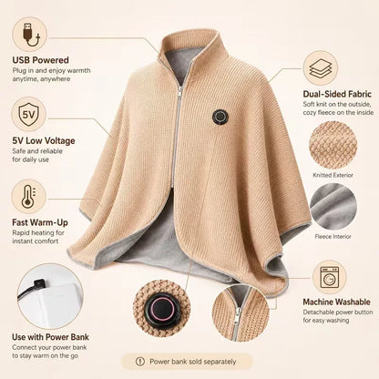 🔥49% OFF! ❄️ Stay Warm All Winter — Portable Electric Heated Blanket Shawl