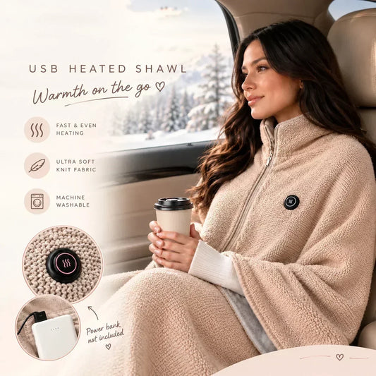 🔥49% OFF! ❄️ Stay Warm All Winter — Portable Electric Heated Blanket Shawl