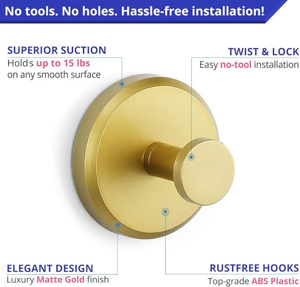 ⏰Last Day Hot Sale!!⌛🎄2025 Upgraded Suction Cup Hooks