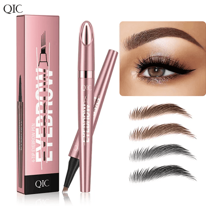 🏆 Last Day Special Price £9.99! 💐 BUY 1 GET 1 FREE 🖌️3D Microblading Eyebrow Pencil – 4-prong tip creates natural hair-like strokes. 🎁