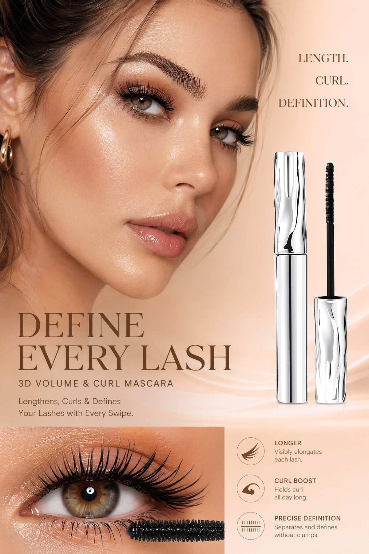 📢📢BUY 1 GET 1 FREE !! ⏰Ultimate Waterproof & Sweatproof Lengthening & Curling Mascara👁️