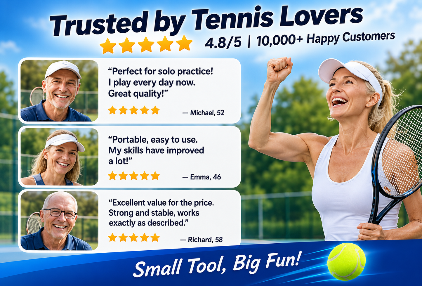 ⏰🔥LIMITED TIME - 🎾 Portable Solo Tennis Trainer Rebounder – Improve Your Game Anywhere, Anytime 💪✨