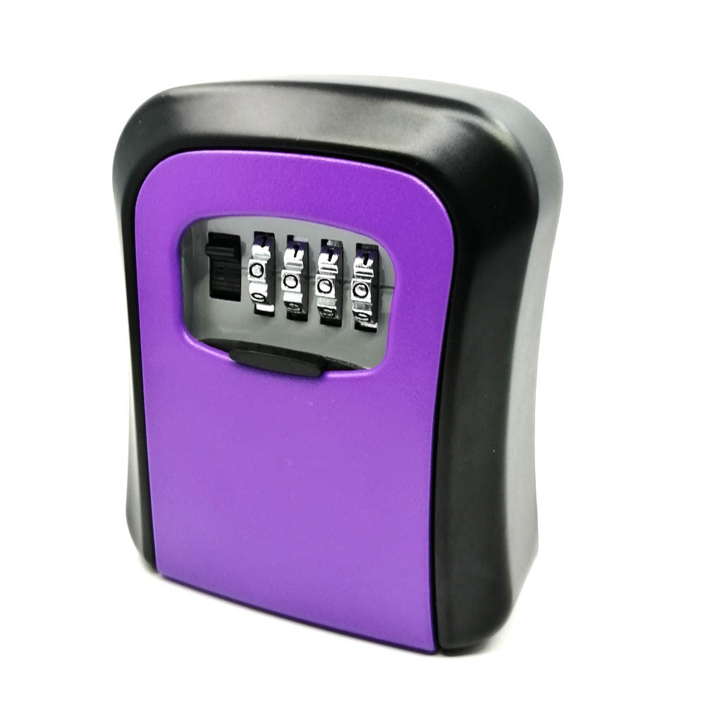 Wall Mount Key Lock Box - 4 Digit Combination Lockbox for Keys Safe Security Storage Resettable Code Lockbox for Outdoor Home Office Garage
