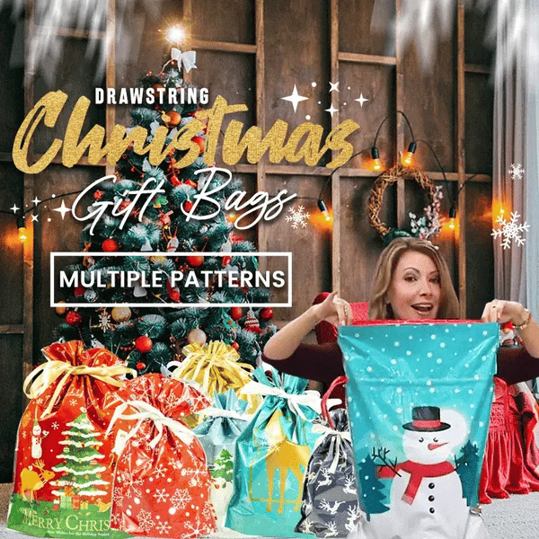 🏆50K+ SOLD! 🔥Christmas Sale 50% OFF🎅Drawstring Christmas Gift Bags (Biodegradable)