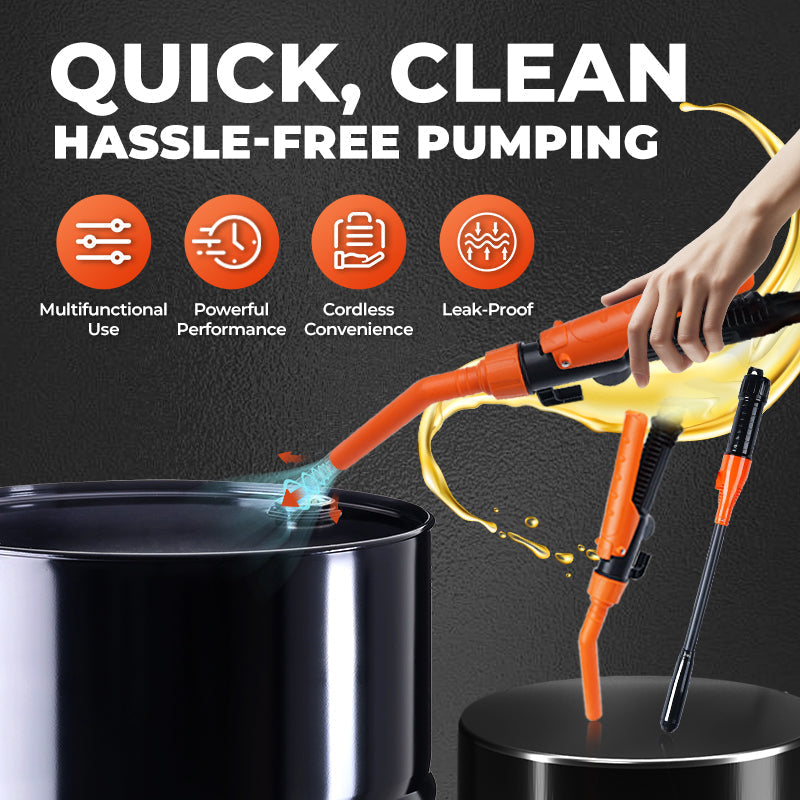 🔥 48% OFF NOW! ✨Battery Powered Liquid Transfer Pump - Fast & Safe Siphoning for Fuel, Water & Oils with Auto-Stop Function ⛽🔋
