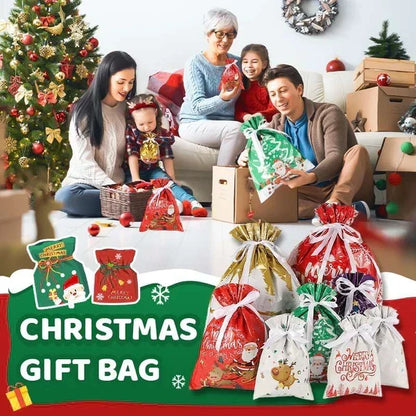 🏆50K+ SOLD! 🔥Christmas Sale 50% OFF🎅Drawstring Christmas Gift Bags (Biodegradable)
