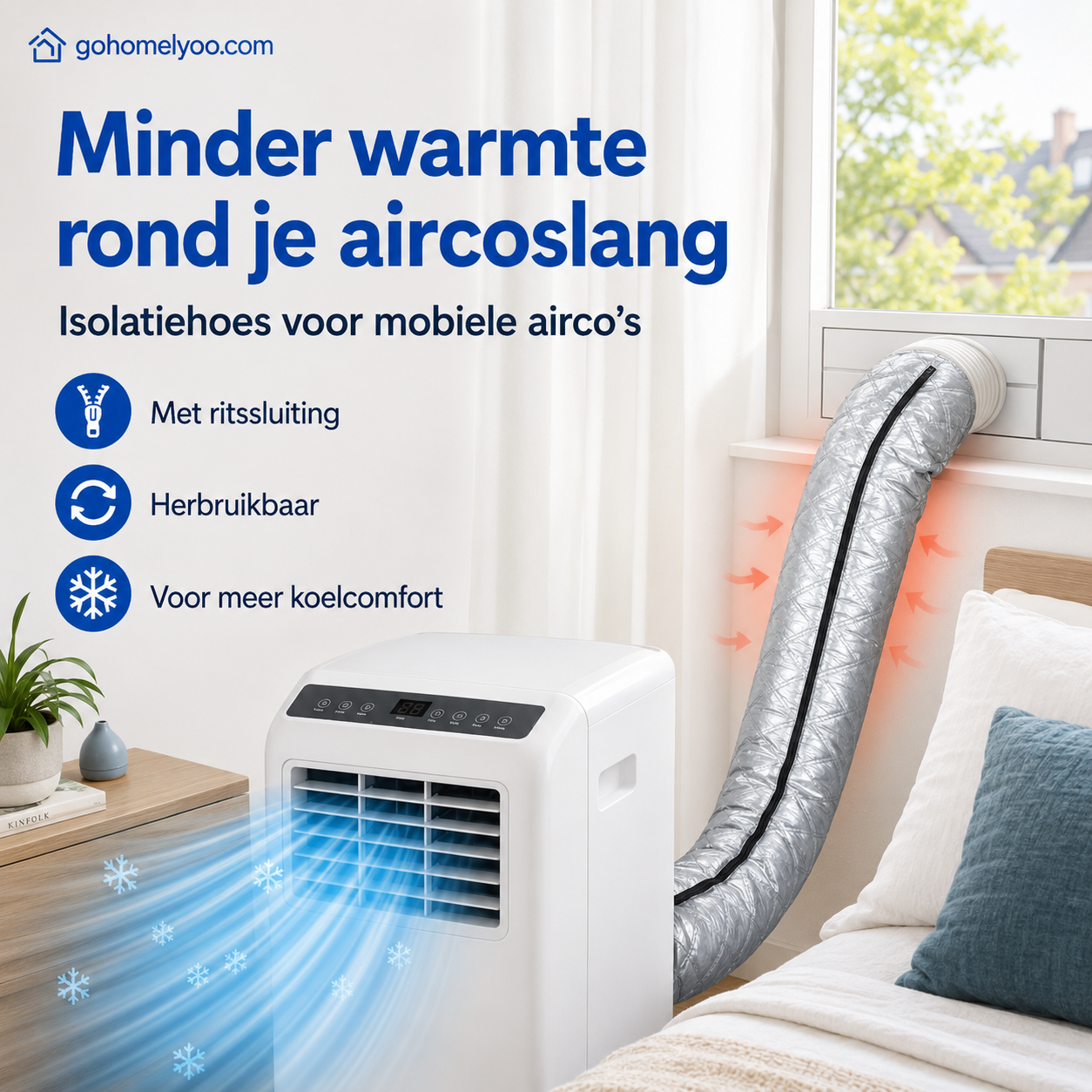 🔥Isolatiehoes voor aircoslangen: onmisbaar in huis tijdens de zomer