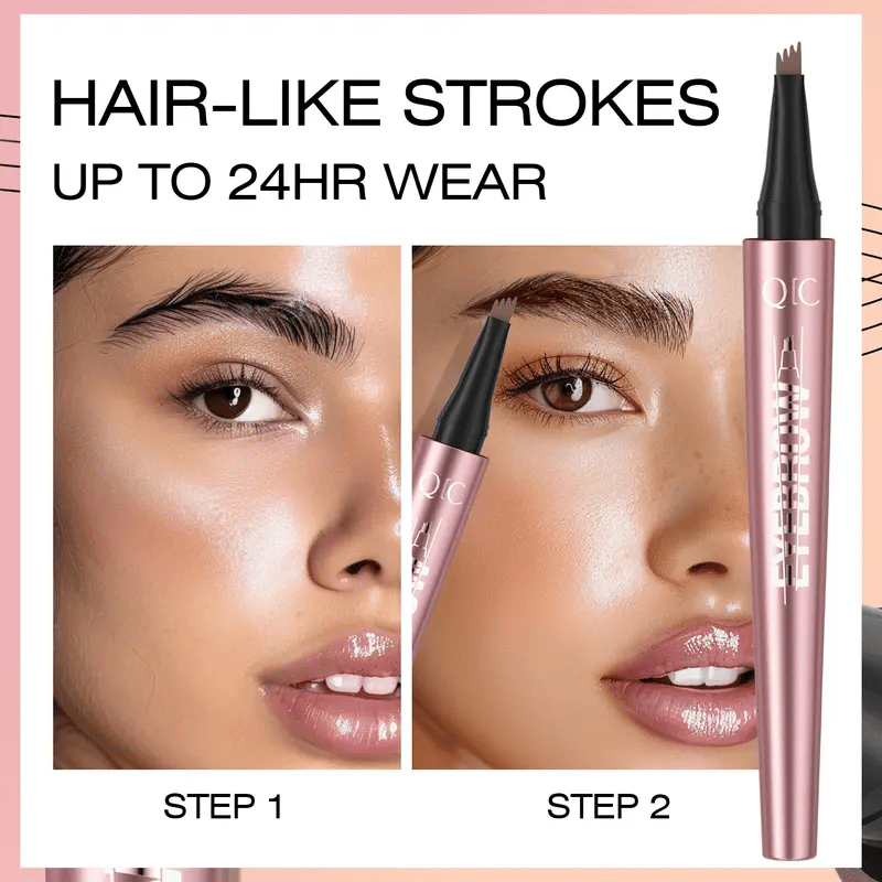 🏆 Last Day Special Price £9.99! 💐 BUY 1 GET 1 FREE 🖌️3D Microblading Eyebrow Pencil – 4-prong tip creates natural hair-like strokes. 🎁