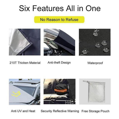 ❄️50% OFF NOW! Windshield Anti-Snow & Anti-Frost Cover with Mirror Protection – Waterproof Windproof Car Front Window Snow Shield, Winter Car Windshield Protector