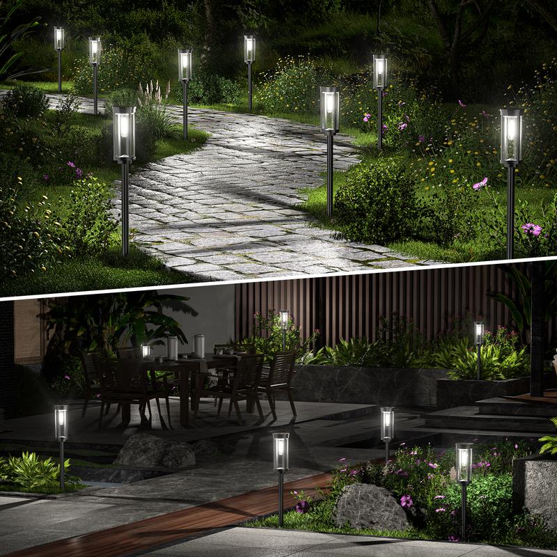 🔆 60% OFF! 💡 SOLAR PATH LIGHTS - Auto On/Off & Waterproof, Warm White LED Garden Lights with 6H Runtime, Easy Installation 🌳✨