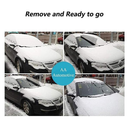❄️50% OFF NOW! Windshield Anti-Snow & Anti-Frost Cover with Mirror Protection – Waterproof Windproof Car Front Window Snow Shield, Winter Car Windshield Protector