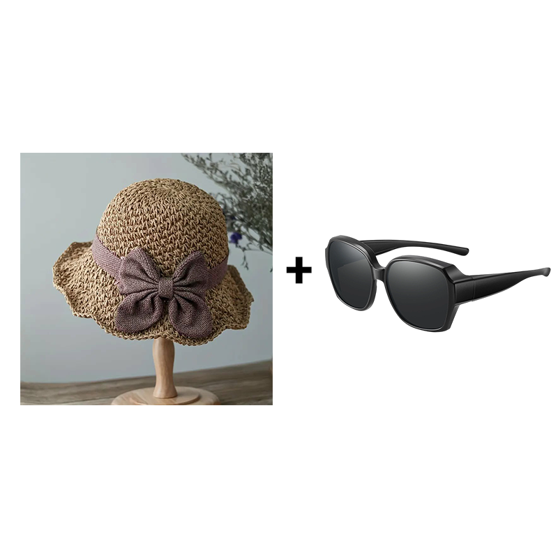 ✨ Straw Hat with Retro Bow – Foldable & Breathable for Summer! 🎀🌞