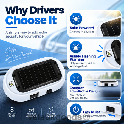 🚗Compact Solar Anti-Theft LED Flashing Lamp