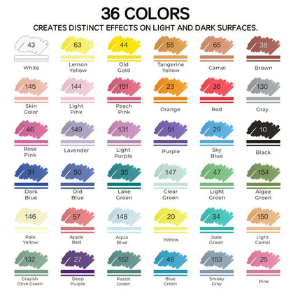 Acrylic Paint Markers Set (12/24/36/48/60 Colors, Stackable Box) - Automatic Ink Control, Waterproof Flexible Tip, High-Opacity Lightfast Colorful Art Supplies, Layering Capable, Craft Supplies for Adults, Art for Kids