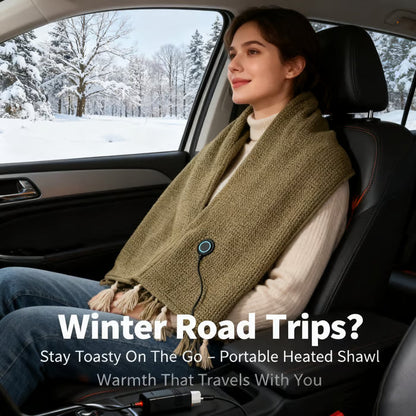 🎉Christmas Sale - 50% OFF🔥Portable Heated Hooded Blanket Shawl