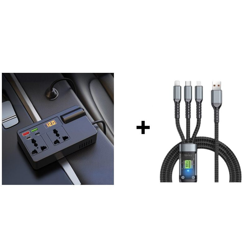 🔥2026 New Arrivals: 55% Off for Limited Time!🔥🔋Portable Car Inverter 12V/24V to 220V with Digital Display