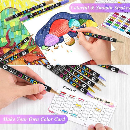 🎨Last Day 49% OFF🔥 Dual Tip Acrylic Paint Pen Marker - 24/48/72 Colors