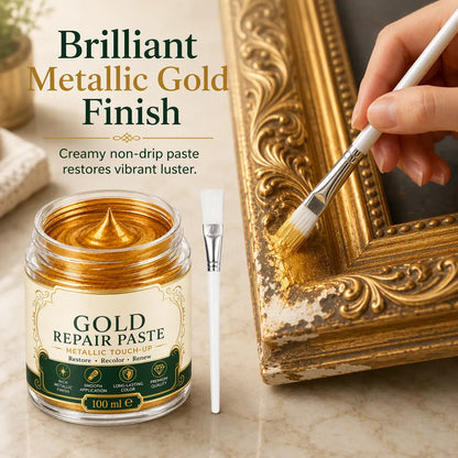 ✨🖌️50% OFF NOW! Metallic Gold Refinishing Repair Paste – Gold Touch-Up Paint Paste, Restore Faded Frames, Furniture & Decor, Brilliant Shiny Metallic Finish