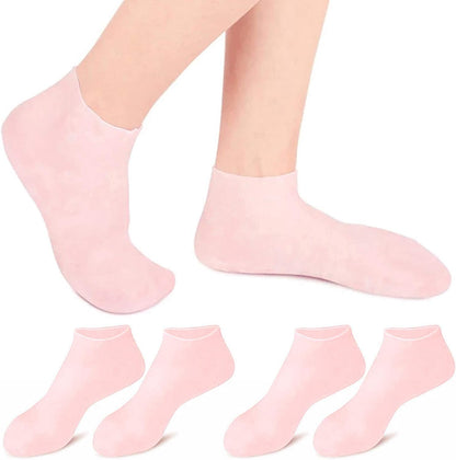 🔥Get 3 items when you buy 1！✨️Enjoy a foot spa anytime anywhere！👣Moisturizing Foot Mask Exfoliating Silicone Socks Beach Protective Socks(3pcs)