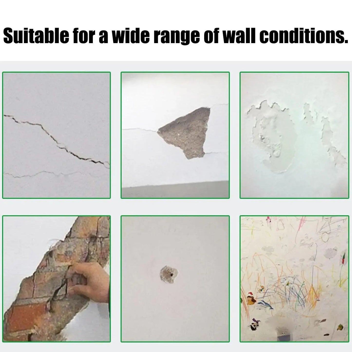 【Father's Day Gift】Drywall Patch Repair Kit with 250g Quick-Drying Wall Mending Agent, Multi-Functional Heavy-Duty Concrete Sealant, Waterproofing Adhesive Caulk, Self-Adhesive Paste