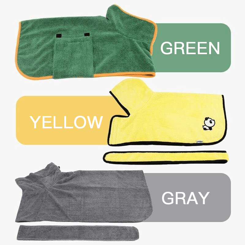 🐶🐾LAST DAY SALE 49% OFF💦 Super Absorbent Quick-drying Pet Dog Bathrobe