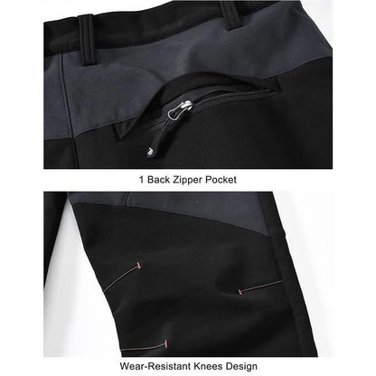 🏆LAST DAY SALE 50% OFF!!🔥Men's Waterproof Winter Trousers with Fleece Lining Cargo Pants