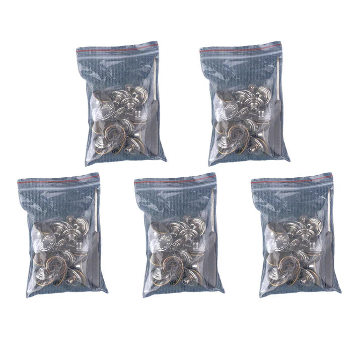 Removable No-Sew Jeans Buttons Set