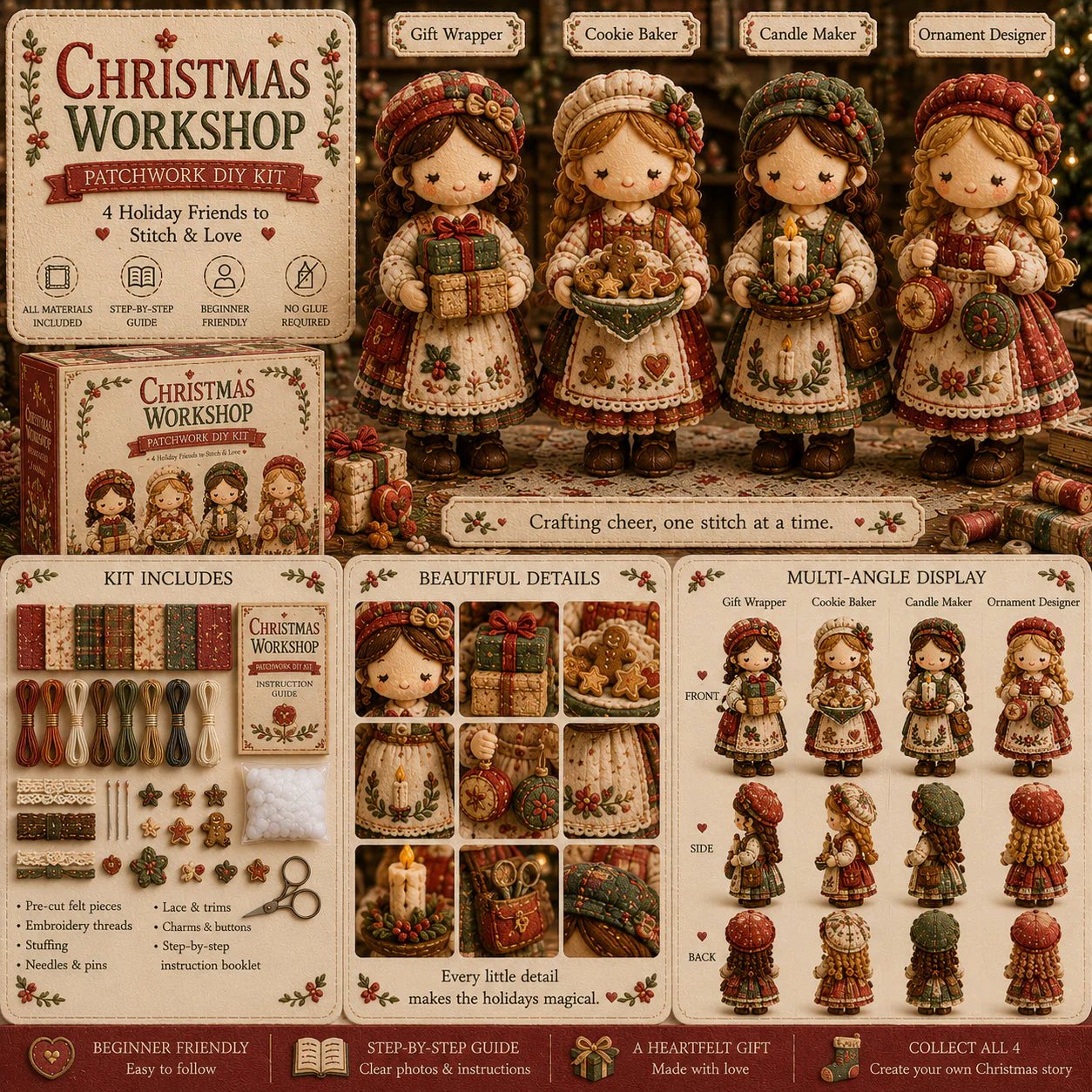 🎁Last Day:69% OFF🧵 Tiny Worlds Collection – Patchwork DIY Kit Series