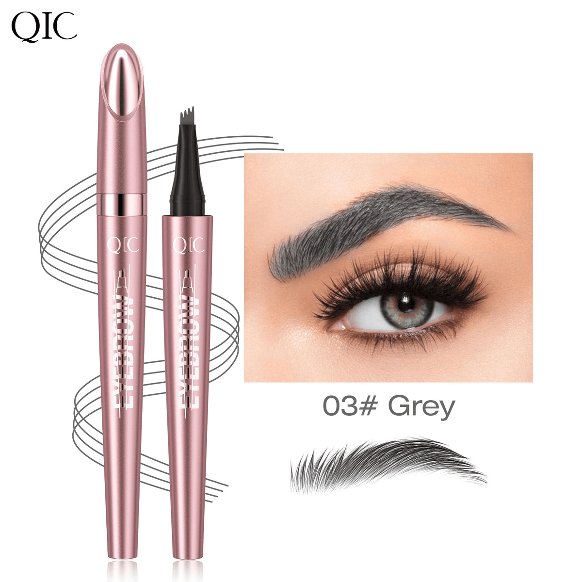 🏆 Last Day Special Price £9.99! 💐 BUY 1 GET 1 FREE 🖌️3D Microblading Eyebrow Pencil – 4-prong tip creates natural hair-like strokes. 🎁