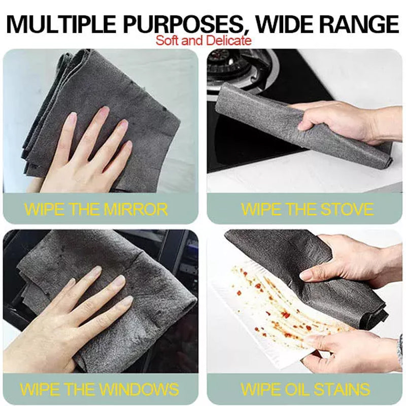 🥳2027 HOT SALE🥳💞50K+ SOLD! 💦🧽 50% OFF! Thickened Magic Cleaning Cloth – no lint, no streaks, no chemicals. Just wet, wipe & reuse. Lasts for years! ✨✅