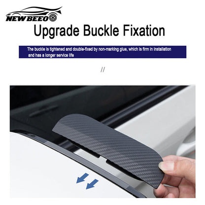 🚗 BUY 1 GET 1 FREE! ✨ New Carbon Fiber Rain Eyebrow - Ultra-Lightweight & Durable Design with Universal Mounts for Cars/Motorcycles 🌧️🔧