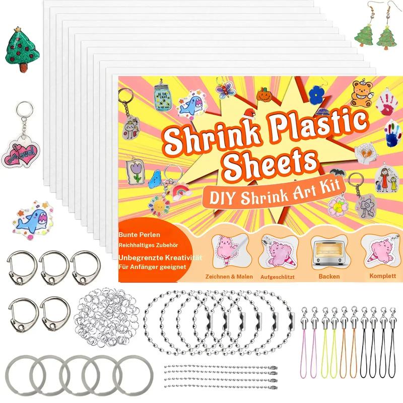DIY Shrinky Dinks Keychain Set,Kids Art Activities and Party Favors