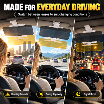⏳🔥LIMITED-TIME 50% OFF! ⏰🚗 Drive Safer Day & Night 🌙 Universal HD Anti-Glare Car Visor ✨