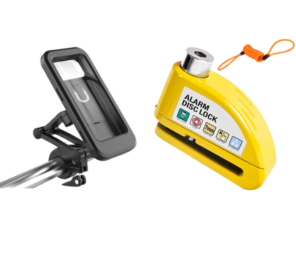 🔒 Motorcycle/Bicycle Disc Brake Lock with Alarm | Instant security, effective deterrent 🚨
