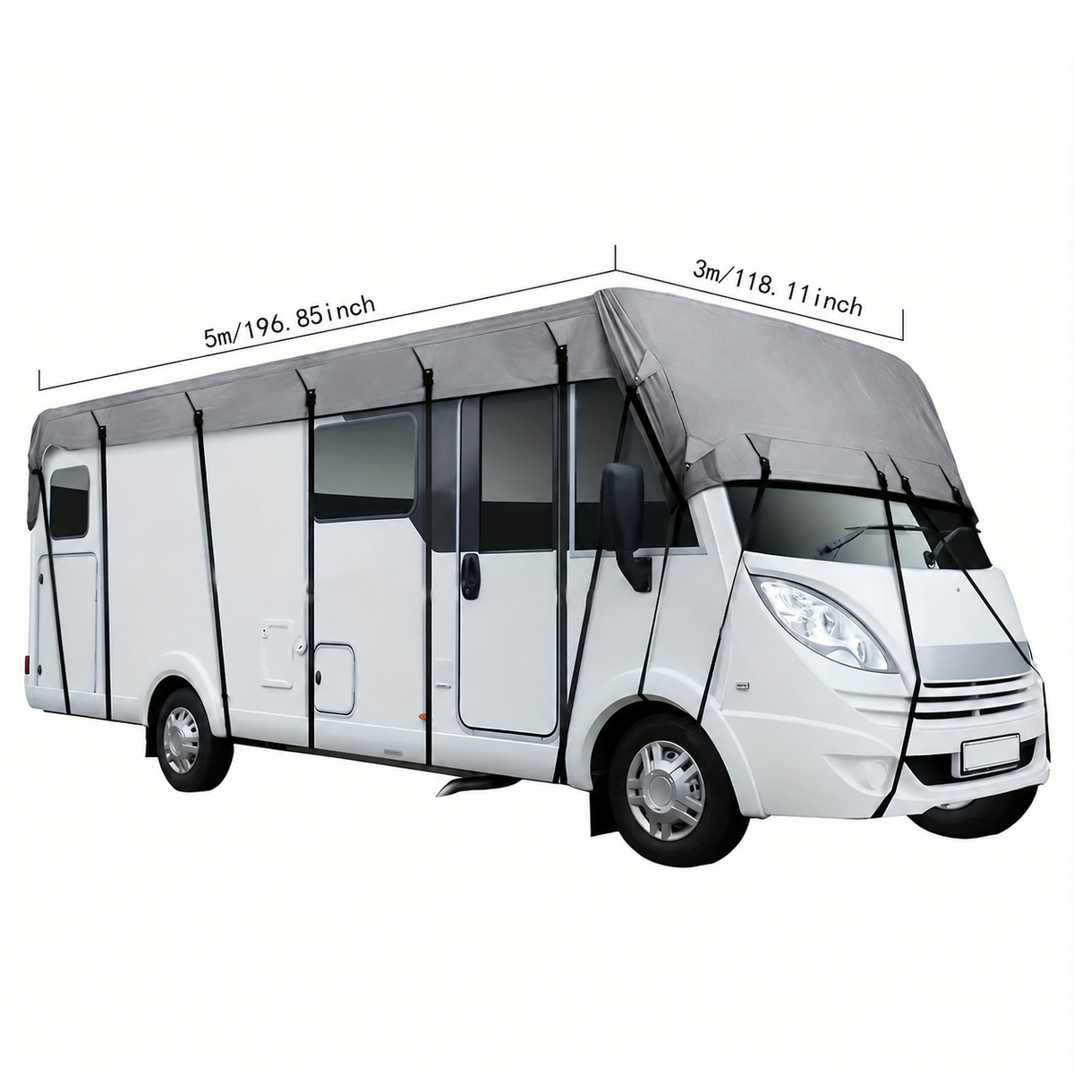🎃Halloween Deal 50% OFF!🚐Caravan & Motorhome Roof Cover – 210D Oxford with Secure Adjustable Straps