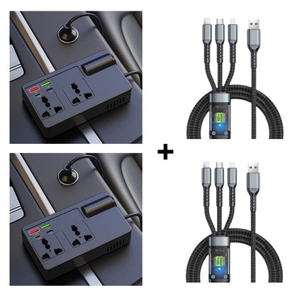 🔥2026 New Arrivals: 55% Off for Limited Time!🔥🔋Portable Car Inverter 12V/24V to 220V with Digital Display