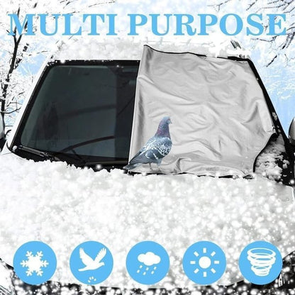 ❄️ Magnetic Car Windshield Cover: All-Season, Waterproof 4-Layer, Snow & Sun Shield, Reflective