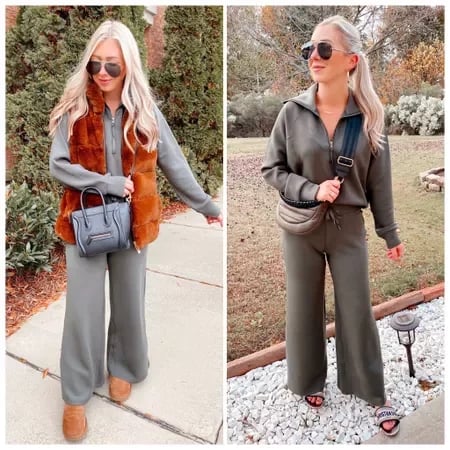 💝LAST DAY PROMOTION 50% OFF!!🎀Women's 2 Piece Casual Outfits Sweatsuit Set