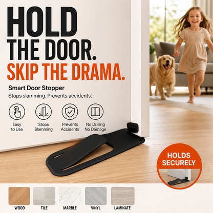 🚪 Adhesive Door Stopper Protector | No Drill
