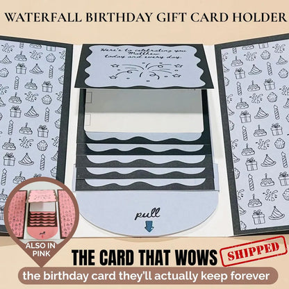 ⏳BUY 1 GET 2 FREE Today!! 🎂✨ Handmade Waterfall Birthday Gift Card Booklet🎁💖