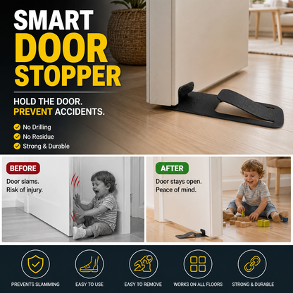 🚪 Adhesive Door Stopper Protector | No Drill