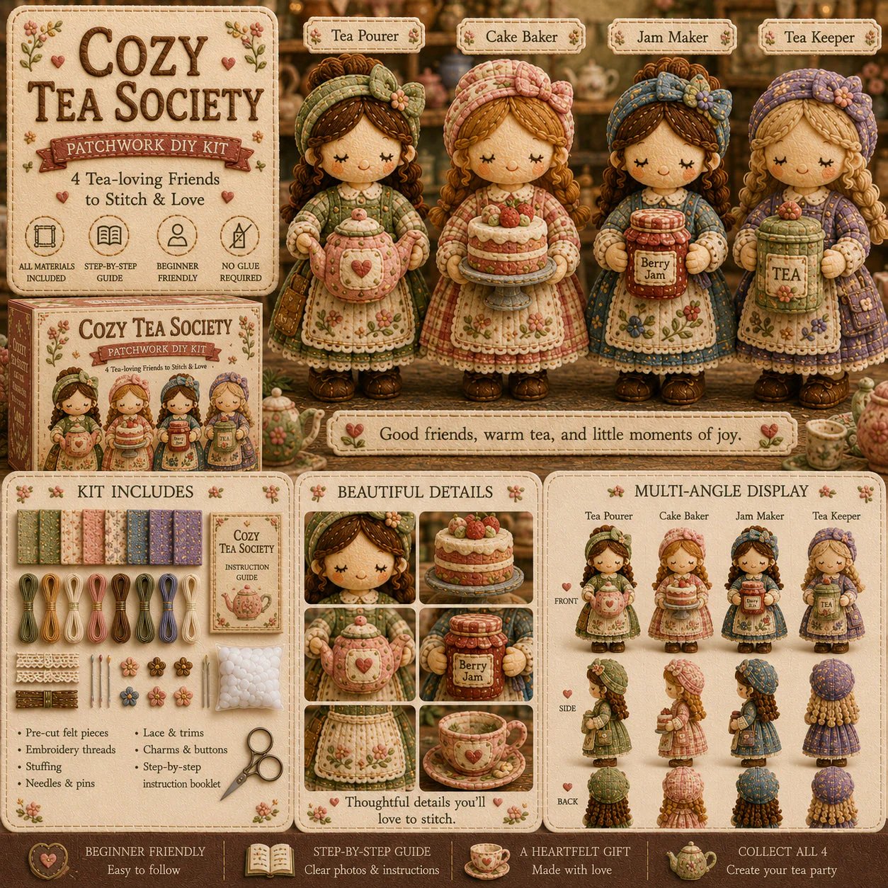 🎁Last Day:69% OFF🧵 Tiny Worlds Collection – Patchwork DIY Kit Series