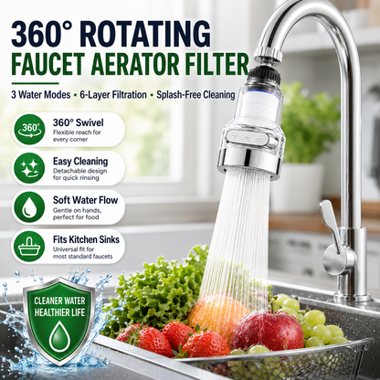 ⏳🔥LIMITED-TIME 50% OFF! ⏰🚰360°Rotating Faucet Filter‑Splash‑Proof Water Purifier💧