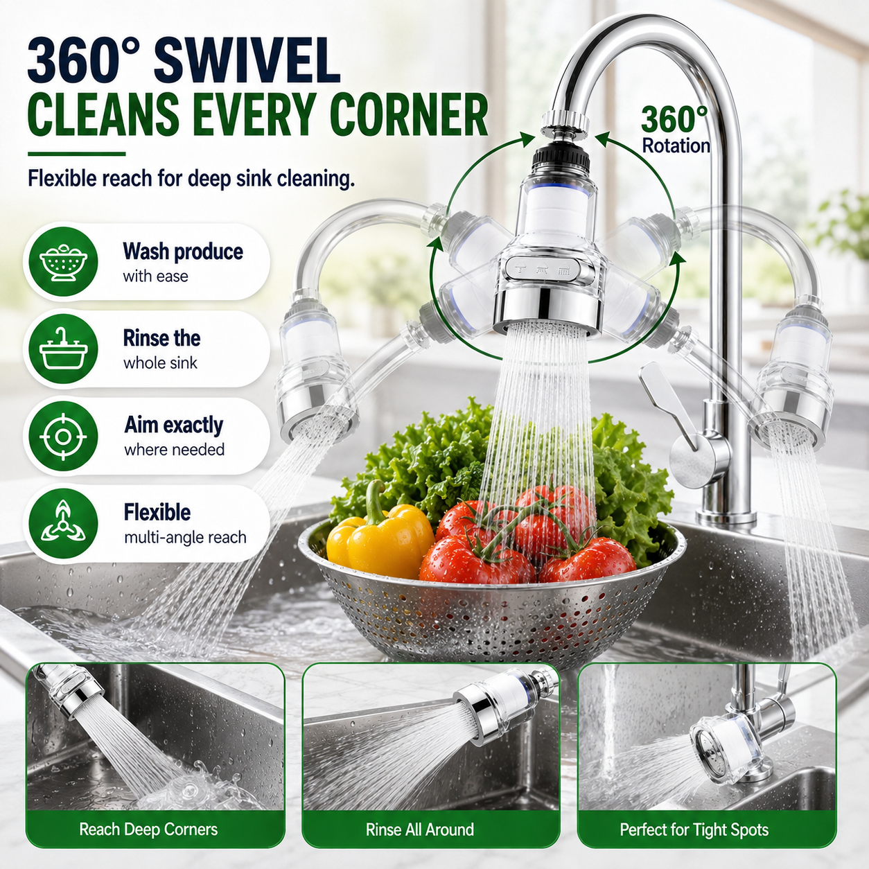 ⏳🔥LIMITED-TIME 50% OFF! ⏰🚰360°Rotating Faucet Filter‑Splash‑Proof Water Purifier💧