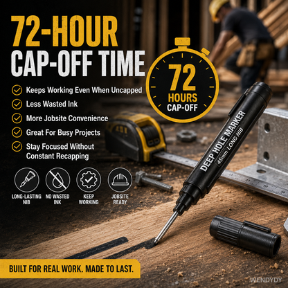 ✏️ Deep Hole Marker – 45mm Extra-Long Nib for Hard-to-Reach Marking